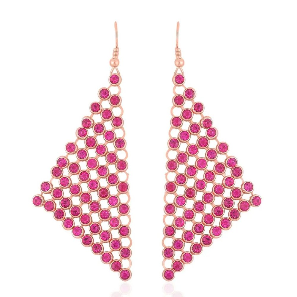 Nib Fuchsia Color Austrian Crystal Earrings And P… - image 6